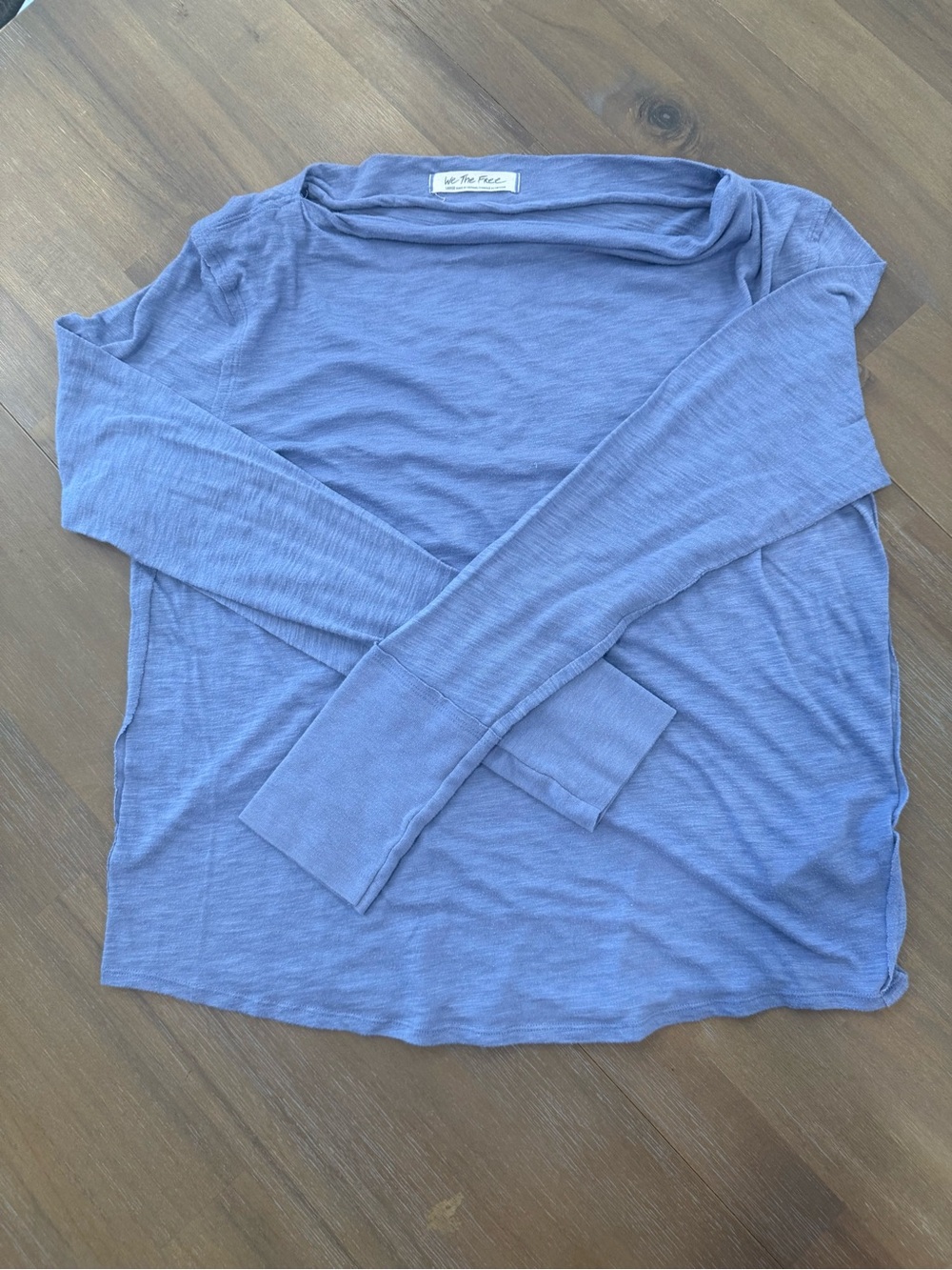 Free People Periwinkle Kimmy long-sleeve Boat Neck